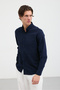 Men's Regular Fit 100% Cotton Shirt Collar Fresh Linen Long Sleeve Shirt - 3