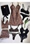 Leopard 8-Piece Boxed Satin Dressing Gown Nightgown Underwear Dowry Set - 2