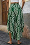 Women's Elastic Waist High Waist Open-Sided Patterned Single Jersey Skirt - 3