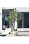244cm artificial Olive Trees, Faux Olive Tree with White Planter for Indoor Home Office Decor - 2
