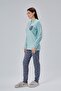 Women's Long Sleeve Cotton Piece Pajama Set Buttoned Pocket Detail Bottom Top Set - 5