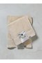 Cascade Towel Set Pack of 2 | Bath Towel 70x140cm & Hand Towel 50x90cm | 100% Cotton 750 GSM | Beige