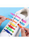 12-Piece Elastic Silicone Waterproof No Tie Shoelaces Set - 3
