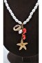 Starfish Detail Pearl Bead Necklace