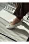 White Matte Leather Women's Ballerinas