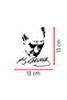 Ataturk Signed Silhouette Sticker - Car Sticker - Mustafa Kemal Atatürk Auto Sticker 13X15Cm - 2