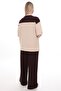 Modal Fabric Large Size Tracksuit Set with Scarf Detail on the Shoulder - 4