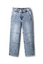 Denim Woven Full Length Cut & Sew Washed Jeans - Light Blue - 2