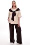 Modal Fabric Large Size Tracksuit Set with Scarf Detail on the Shoulder - 3