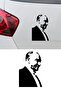 Ataturk Portrait Silhouette Car Sticker - Mustafa Kemal Atatürk Face Auto Sticker 10X15Cm - 4
