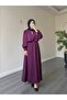 21230 - Bolerolu Gold Buttoned Dress Set Purple - 5