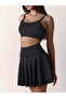 Women's Black Elastic Skirt Mini Skirt Full Lycra Moving Bell Skirt