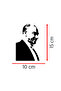 Ataturk Portrait Silhouette Car Sticker - Mustafa Kemal Atatürk Face Auto Sticker 10X15Cm - 3