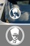 Ataturk Round Framed Portrait Sticker - Mustafa Kemal Atatürk Auto Sticker 15X15Cm