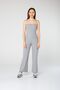 Gray Jumpsuit with Straight Cut and Thin Straps - 2