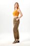 Elastic Waist Inca Ankle-Tie Authentic Embroidered Women's Poplin Trousers Soil Tprk - 5