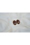 Bkp141 Oval Stone Vintage Earrings Gold (50mm) - 3