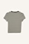 Fitted Ribbed Striped T-Shirt G2231Ax26Sp - 2