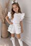 Girls' Ruffle Sequined Shorts Set - Set of 4 (Includes Buckle and Socks) - 5