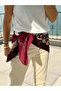 Patterned Brown Claret Red Scarf Foulard Women's Clothing Accessory 100X100Cm - 3