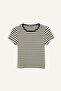 Fitted Ribbed Striped T-Shirt G2231Ax26Sp - 4