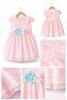 Lace Evening Dress for Girls, Pink Color, Floral Detail, Birthday Dress, 1-4 Years Old - 3