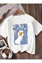 Unisex Goose Kaz Printed Oversize Crew Neck T-Shirt