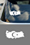 Turkey Map Moon Star Sticker - Turkish Flag Car Sticker - Car Motor Sticker 15X7Cm