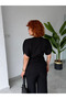 Premium Trend Waist-Fitted Armetrical Blouse Palazzo Trousers 2-Piece Set - 6