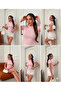 Buzzy Fabric Pink Short Sleeve Crew Neck Bodysuit - 7