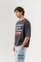 Follow Göğüs Design Detailed Fringed Crew Neck Oversize T-Shirt - 4