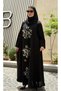 عباية غزل بتطريز بيج - 4