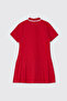 Girl's Knitted Red Dress - 5