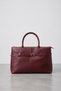 Faux Leather Women's Hand and Shoulder Bag with Belt Detail