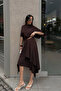 Coffee Casual Asymmetrical Cut Skirt Blouse Set - 2