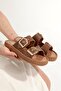 Women's Daily Double Buckle Side Rope Wrapped Sandals