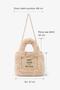 Plush Handbag Women's Mini Bag Chain Strap Shoulder Bag Beige - 3