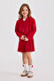 Girl's Zippered Red Sweatshirt
