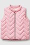 Baby Girl 0-18 Months Combed Cotton Lined Puffy Vest Pink
