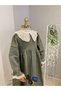 Girl's Green Hijab Long Muslin Dress Ceremonial Dress Umrah Dress - 3