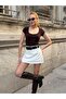 Women's Belted Shorts Skirt - 3