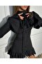 Vintage-Inspired Ruffled Sleeve Mini Dress - 3