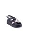 2409943Y Women's Genuine Leather Cross-Strap Wedge Heel Sandals - 3