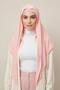 Breathable, Flexible, Daily Comfortable, Non-Slip Combed Cotton Triangle Scarf, B-41, Powder - 2