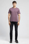 Logos Men's Regular Fit 100% Cotton Printed Crew Neck T-Shirt Purple - 5