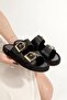 Women's Daily Double Buckle Side Rope Wrapped Sandals