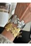 Pinterest Gold Flower Cuff Bracelet