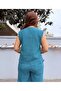 Muslin Double Pocket Tassel Vest Petrol Green - 2