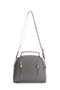 Women's Gray Daily Hand and Shoulder Bag with Gold Detail - 2