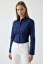 Shirt Collar Long Sleeve Pleated Detailed Cropped Regular Shirt - 2